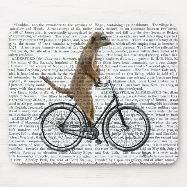 Alfombrilla De Ratón Meerkat en bicicleta (Frente)