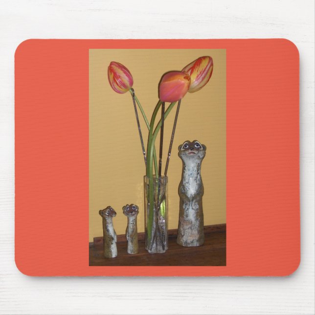 Alfombrilla De Ratón Meerkat Mom & Kids (Frente)