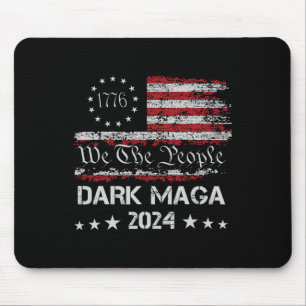 Alfombrilla De Ratón Mega oscuro Trump 2024 presidente vintage de bande