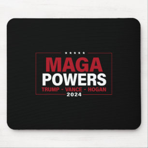 Alfombrilla De Ratón Mega Potencias Trump Vance Hogan 2024 Funny patrió