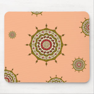 Alfombrilla De Ratón Mehndi Fantasy Gold Mousepad