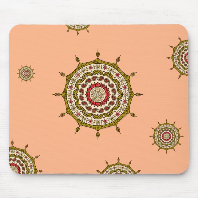 Alfombrilla De Ratón Mehndi Fantasy Gold Mousepad (Frente)