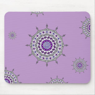Alfombrilla De Ratón Mehndi Fantasy Silver Mousepad