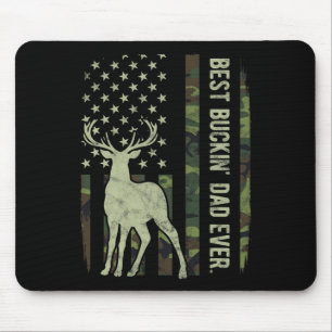 Alfombrilla De Ratón Mejor Buckin' Dad Camuflar Bandera Americana Deer