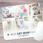 Alfombrilla De Ratón Mejor foto de mamá de gato<br><div class="desc">Almohadilla de ratón de Collage de fotos personalizada "Mejor Mamá Gata Nunca" 6. Celebra su amor y devoción a sus amigos felinos con esta almohadilla de ratón personalizado, diseñada para darle un toque personal y práctico a su área de trabajo. La mejor mamá gata de todos los tiempos se exhibe...</div>