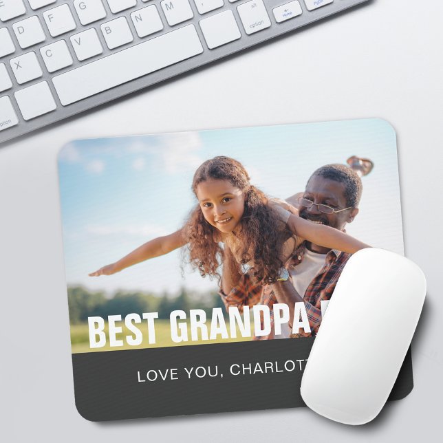 Alfombrilla De Ratón Mejor foto del abuelo de Keepsake (Keepsake Best Grandpa Ever Photo Mouse Pad)