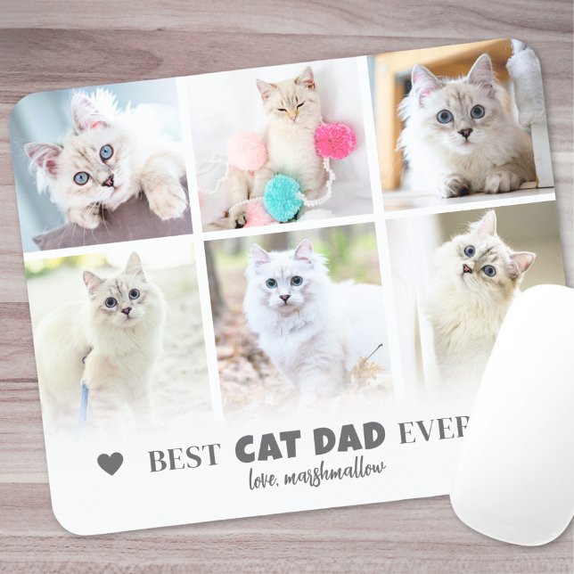 Alfombrilla De Ratón Mejor foto del Mascota de Cat Dad (Best Cat Dad Pet Photo Mouse Pad)