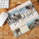 Alfombrilla De Ratón Mejor guión de papá para 4x Foto<br><div class="desc">¡El mejor papá jamás! Crea tu propia almohadilla especial para el ratón de keepsake para papá con esta simple plantilla de 4 fotos. Simplemente sube cuatro de tus fotos favoritas y personalizar el mensaje y el nombre.</div>