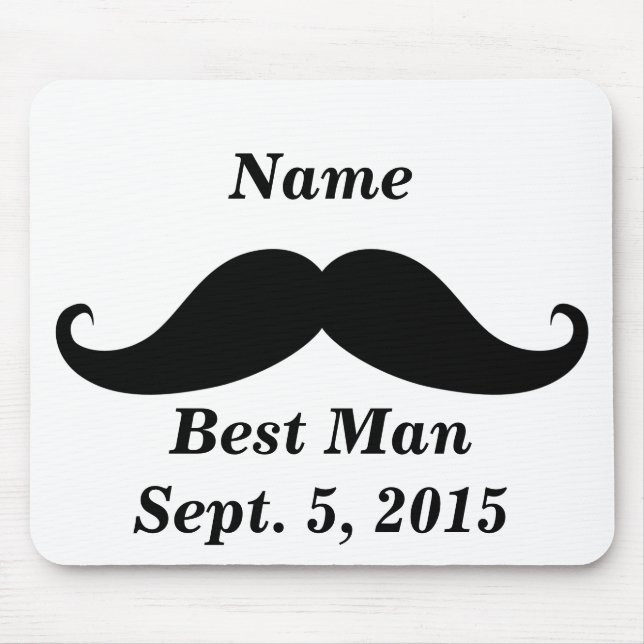 Alfombrilla De Ratón Mejor Hombre Mustache Mousepad (Frente)