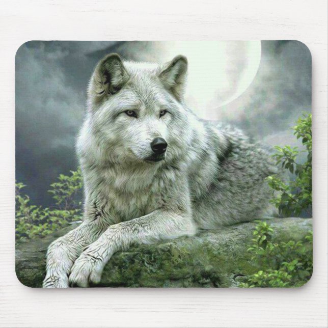 Alfombrilla De Ratón Mejor Ilustracion de arte imaginativo de Wolf Pai (Frente)