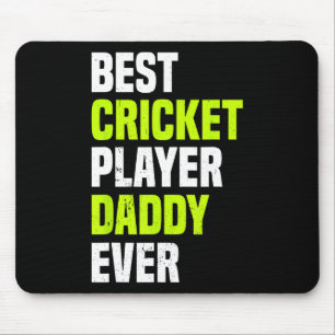 Alfombrilla De Ratón Mejor jugador de cricket Papá jamás - Papá jugando