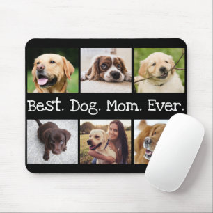 Alfombrilla De Ratón Mejor madre de perro divertida alguna vez 6 Collag