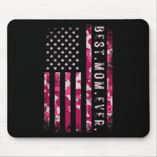 Alfombrilla De Ratón Mejor Mamá del Día de la Madre Rosa Camo Usa Fla