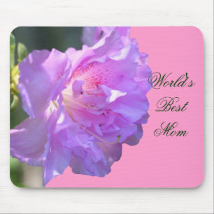 Alfombrilla De Ratón Mejor Mamá Rosa Azalea Flor Foto Mousepad