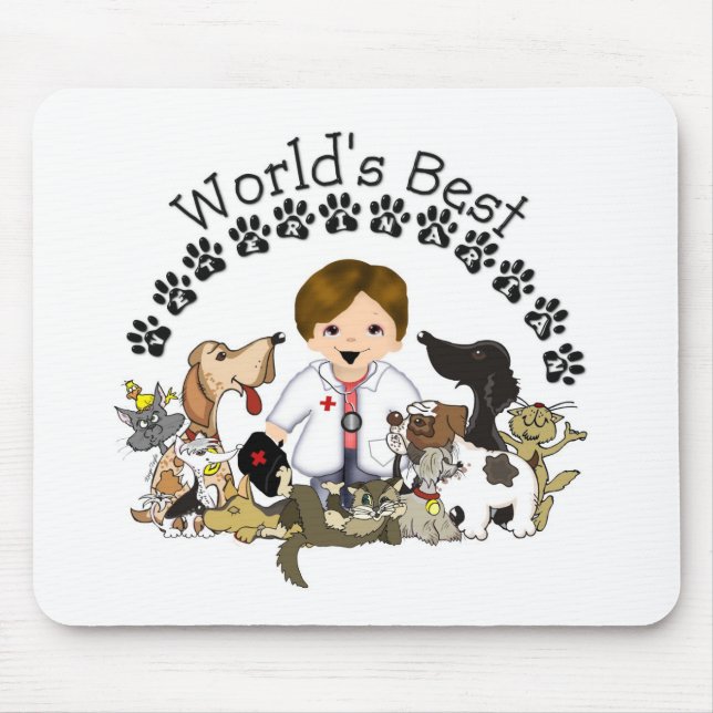 Alfombrilla De Ratón Mejor Mousepad veterinario del mundo (Frente)