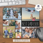 Alfombrilla De Ratón MEJOR PADRE MÁS SÓLO 8 Collages de fotos<br><div class="desc">Crea tu propio almohadilla de ratón fotográfico a color personalizado personalizado para la MEJOR DAD DE NUNCA con esta plantilla de collage de fotos fácil de cargar que incluye 8 imágenes en varias formas y tamaños, tanto horizontales como verticales para acomodar una amplia variedad de temas de fotos en tu...</div>