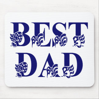 Alfombrilla De Ratón Mejor Papá con Banderas Azul Texto