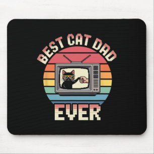 Alfombrilla De Ratón Mejor papá de gato jamás Retro Vintage papá de gat