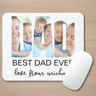 Alfombrilla De Ratón Mejor Papá del Mundo Foto Carta