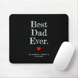 Alfombrilla De Ratón Mejor Papá del Mundo Nombres Personalizados