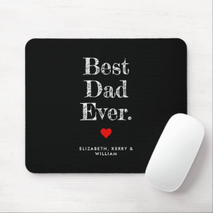 Alfombrilla De Ratón Mejor Papá del Mundo Nombres Personalizados