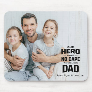 Alfombrilla De Ratón Mejor Papá del Mundo Regalo Personalizado Negro de