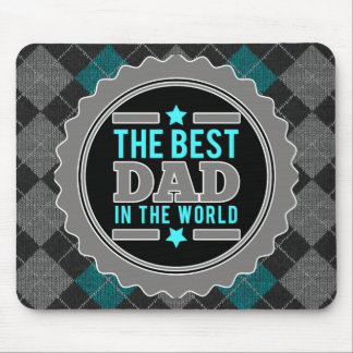 Alfombrilla De Ratón Mejor Papá en el Mundo Argyle Patterned