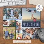 Alfombrilla De Ratón MEJOR PAPÁ MÁS SÓLO 8 Collage de fotos Marina Azul<br><div class="desc">Crea tu propia almohadilla de ratón fotográfico a color personalizado personalizada para la MEJOR DAD DE NUNCA con esta plantilla de collage de fotos fácil de cargar que incluye 8 imágenes en diferentes formas y tamaños, tanto horizontales como verticales para acomodar una amplia variedad de temas fotográficos en tu elección...</div>