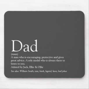 Alfombrilla De Ratón Mejor Papá Padre Definición Gris