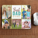 Alfombrilla De Ratón Mejor Papel de Collage de fotos 5 Almohadilla para<br><div class="desc">¡Un teclado de ratón fotográfico personalizado para el mejor papá de todos los tiempos! La plantilla de fotos está preparada para que añadas 5 de tus fotos familiares favoritas que enmarcan la frase "Mejor papá de la historia". Útil regalo personalizado para tu padre para el día del padre.</div>