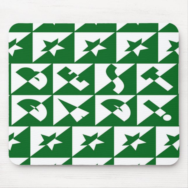 Alfombrilla De Ratón Mejor patrón de texto salvaje de papá y estrellas  (Frente)