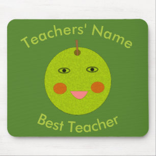 Alfombrilla De Ratón Mejor profesor feliz Apple Mousepad
