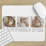 Alfombrilla De Ratón Mejor regalo de la familia y foto de moda<br><div class="desc">Presentamos el regalo de texto de moda "Collage Photo & Best Family Ever"! Este regalo único y personalizado combina la belleza de una foto de collage con un mensaje sincero para celebrar a tu familia y crear una memoria duradera. La fotografía de collage muestra una colección de los momentos más...</div>