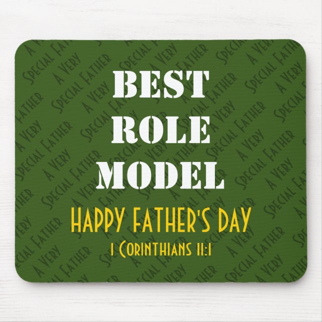 Alfombrilla De Ratón MEJOR ROL MODELO Feliz Día del Padre Personalizado (Frente)