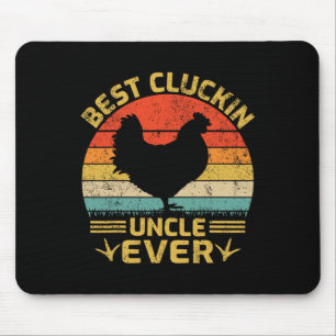 Alfombrilla De Ratón Mejor tío cacareando de la historia vintage pollo 