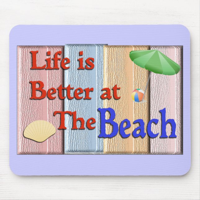 Alfombrilla De Ratón Mejor vida en beach-mousepad (Frente)