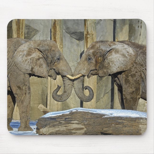 Alfombrilla De Ratón Mejores amigos Mousepad del elefante (Frente)