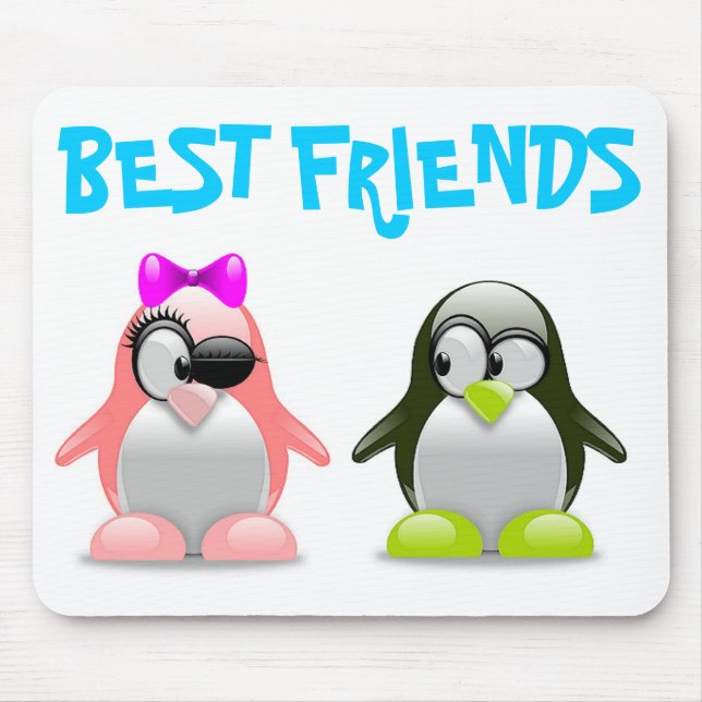 ALFOMBRILLA DE RATÓN "MEJORES AMIGOS" PENGUINS (Frente)