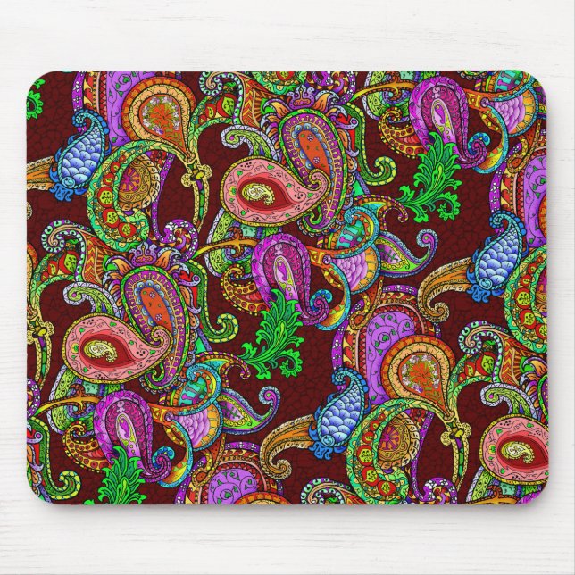 Alfombrilla De Ratón Melange Paisley Mousepad (Frente)