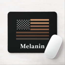 Alfombrilla De Ratón Melanin African American Bandera de Estados Unidos