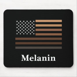 Alfombrilla De Ratón Melanin African American Bandera de Estados Unidos