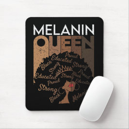 Alfombrilla De Ratón Melanin Afro Queen Word Art