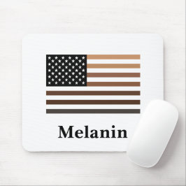 Alfombrilla De Ratón Melanin Bandera de Estados Unidos Historia negra a