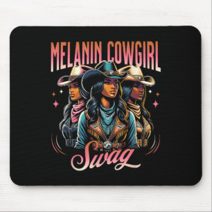 Alfombrilla De Ratón Melanin Cowgirl Swag Estilo Occidental Historia Ne