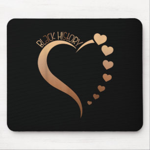 Alfombrilla De Ratón Melanin Heart Black History Mono Orgulloso Black A