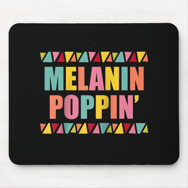 Alfombrilla De Ratón Melanin Poppin 1990 Hip Hop Dance Black Pride (Frente)