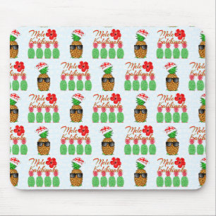 Alfombrilla De Ratón Mele Kalikimaka Hawaiana Piña Feliz Navidad