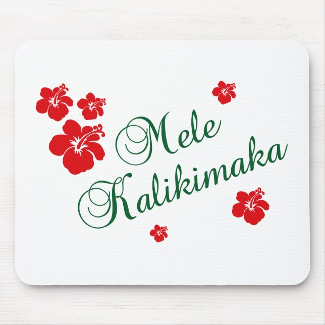 Alfombrilla De Ratón Mele Kalikimaka ~ Hawaii Feliz Navidad (Frente)