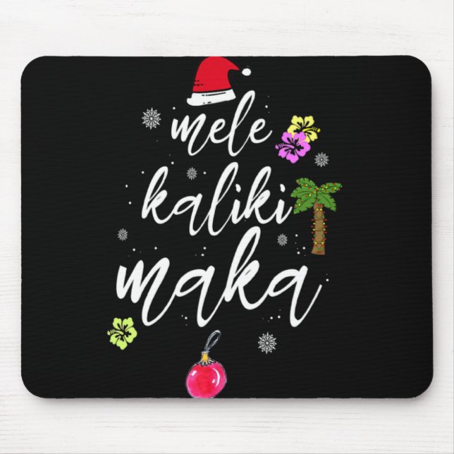Alfombrilla De Ratón Mele Kalikimaka Hawaiian Hawaii Xmas Pajama Palm T (Frente)