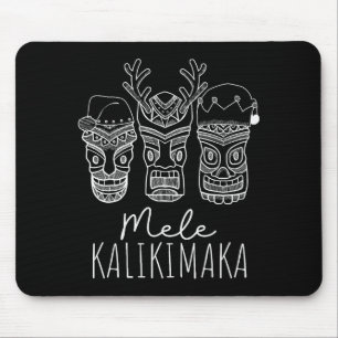 Alfombrilla De Ratón Mele Kalikimaka Navidad Hawaiano Máscara Tiki de S